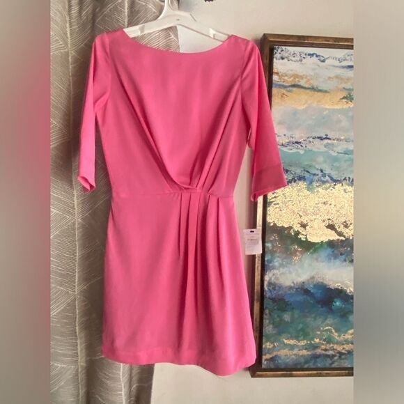 Literature Noir  Mini Dress Womens Size XS Pink Chic Cocktail with Open Back New - Picture 13 of 15